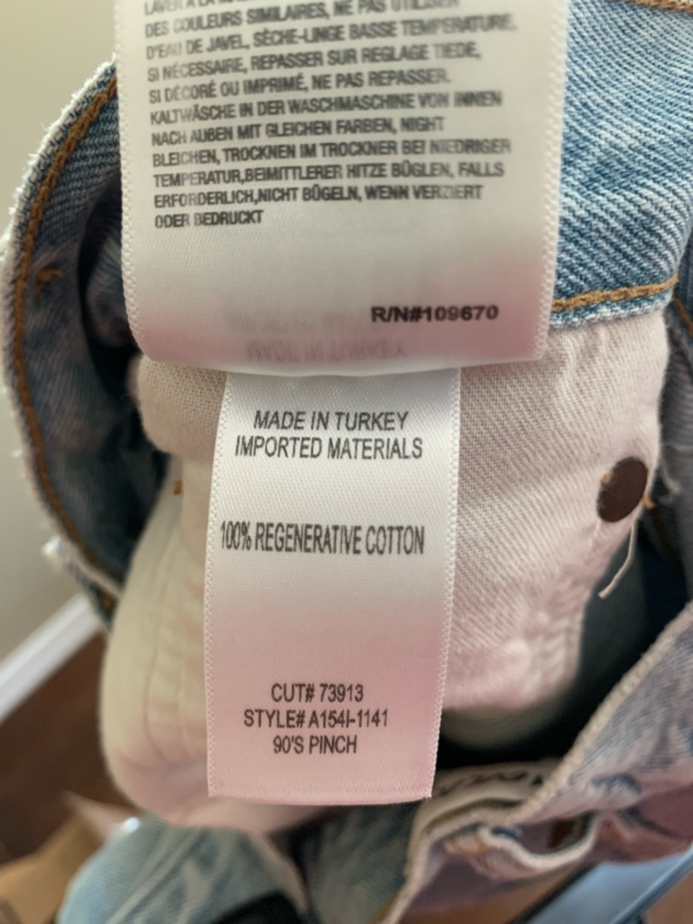 AGOLDE 90’s Pintch High-Rise Straight Jeans - Size: 25 - Picture 9 of 9
